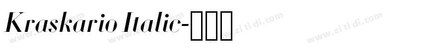 Kraskario Italic字体转换 Kraskario Italic字体转换
